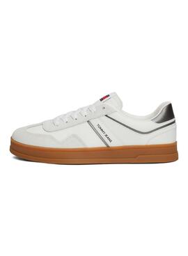 Ténis Tommy Jeans Greenwich branco e cinza para mulher