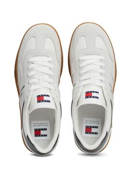 Ténis Tommy Jeans Greenwich branco e cinza para mulher