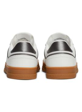 Ténis Tommy Jeans Greenwich branco e cinza para mulher