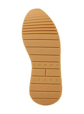 Tênis Tommy Jeans Runner bege e branco para homem