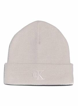 Gorro Calvin Klein Jeans Monogram bege para mulher