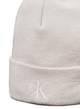 Gorro Calvin Klein Jeans Monogram bege para mulher