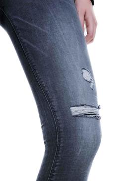 Jeans Only Kendell Cinza Mulher 