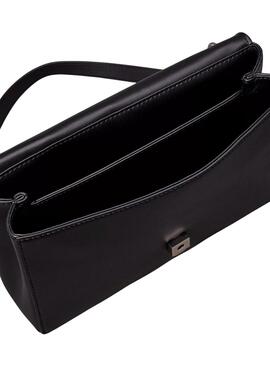 Bolsa Calvin Klein Jeans Camera Deboss preta para mulher