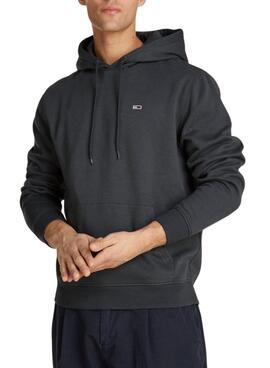 Moletom Tommy Jeans Hoodie preto para homem