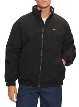 Jaqueta Tommy Jeans Padded preta para homem