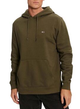 Moletom Tommy Jeans Hoodie verde para homem