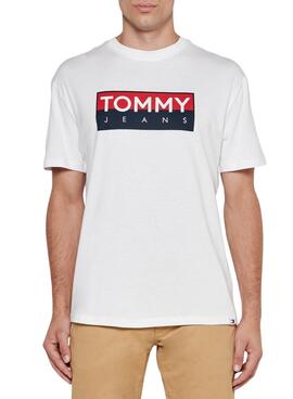 Camiseta Tommy Jeans Entry branca para homem