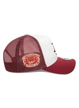 Boné New Era World Series Trucker vermelho para homens e mulheres