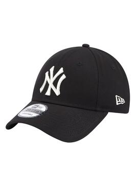 Boné New Era Metallic Logo preto para homens e mulheres