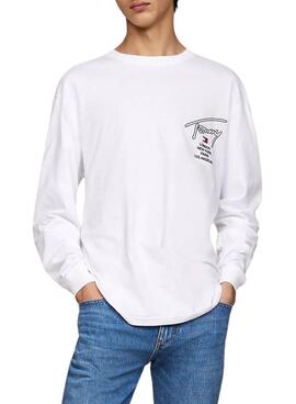 Camiseta Tommy Jeans Twist branca para homem