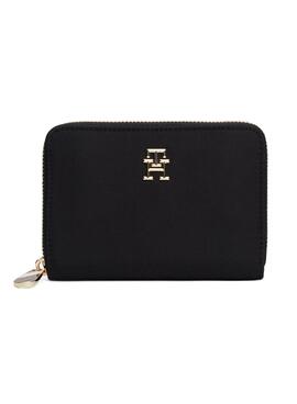 Carteira Tommy Hilfiger Mid preta para mulher
