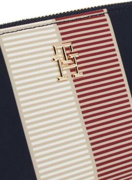 Carteira Tommy Hilfiger Large com listras para mulher