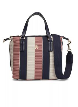 Bolsa Tommy Hilfiger Poppy listrada para mulheres