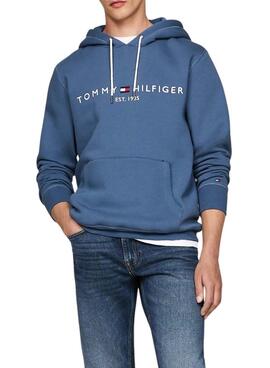 Moletom Tommy Hilfiger Hoody azul para homem