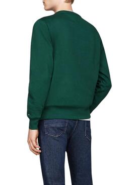 Sudadera Tommy Hilfiger Basic verde para homem