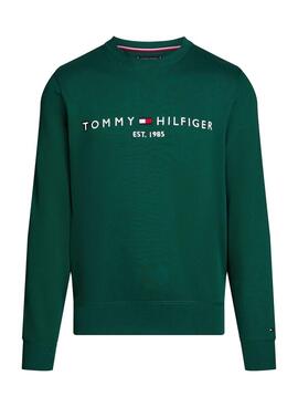 Sudadera Tommy Hilfiger Basic verde para homem