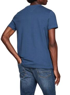 Camisa básica azul da Tommy Hilfiger para homem