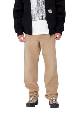 Calça Carhartt Single Knee bege para homem