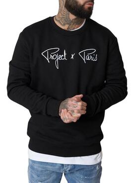 Moletom Project x Paris Embroidery Logo preto para homem
