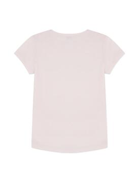 T-Shirt Kenzo Logo JG Rosa Para Menina