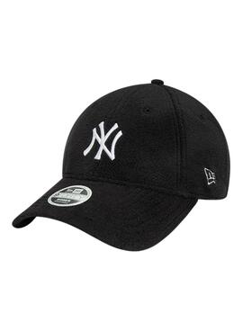 Boné New Era Cosy preto para mulheres e homens