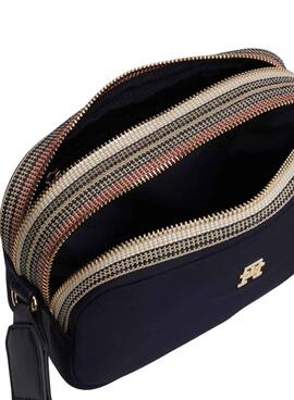 Bolsa Tommy Hilfiger Poppy Camera azul marinho para mulher