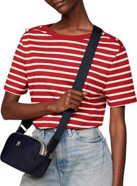 Bolsa Tommy Hilfiger Poppy Camera azul marinho para mulher