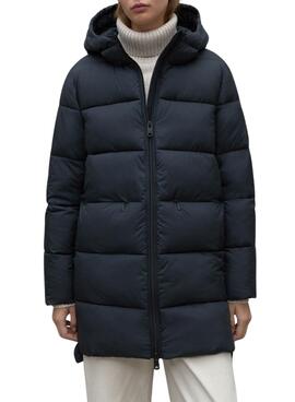 Casaco acolchoado Ecoalf Marangualf azul marinho para mulher