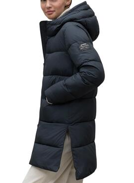 Casaco acolchoado Ecoalf Marangualf azul marinho para mulher