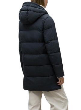 Casaco acolchoado Ecoalf Marangualf azul marinho para mulher