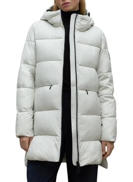 Jaqueta acolchoada Ecoalf Marangualf branca para mulher
