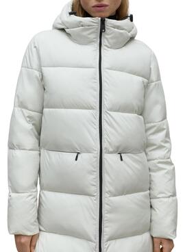 Jaqueta acolchoada Ecoalf Marangualf branca para mulher