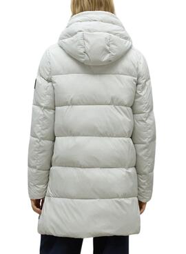 Jaqueta acolchoada Ecoalf Marangualf branca para mulher