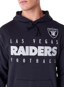 Moletom New Era Raiders preto para homem e mulher
