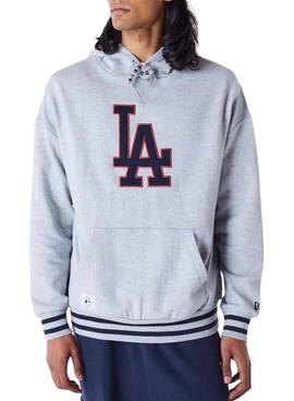 Moletom New Era LA Dodgers cinza para homem e mulher