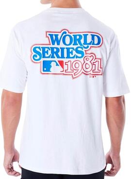 Camiseta New Era World Series branca para homem
