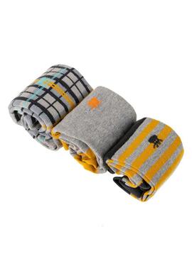 Conjunto de 3 meias El Pulpo Winter Adventure multicoloridas para homem
