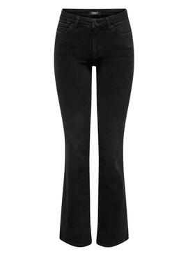Calça Only Flared Fit preta para mulher