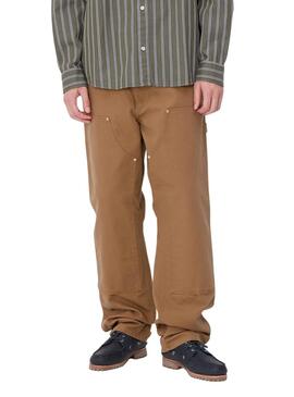 Calça Carhartt Double Knee marrom para homem