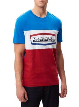 T-Shirt Napapijri Sogy SS Vermelho para Homem