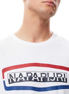 T-Shirt Napapijri Soggy SS Branco para Homem