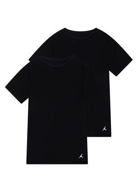 Pack de 2 camisetas Jordan Flight Base pretas para menino