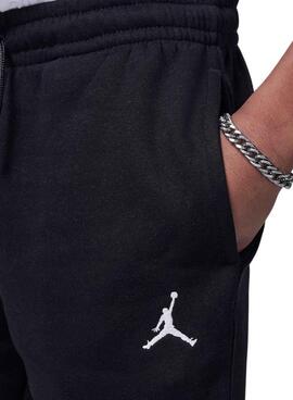 Calças Jordan MJ Brooklyn Fleece preto para crianças