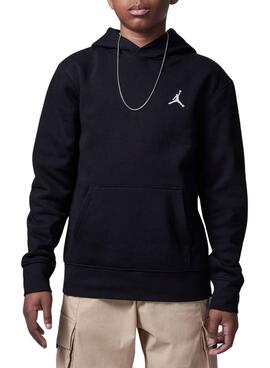 Moletom Jordan MJ Brooklyn Fleece preto para menino e menina
