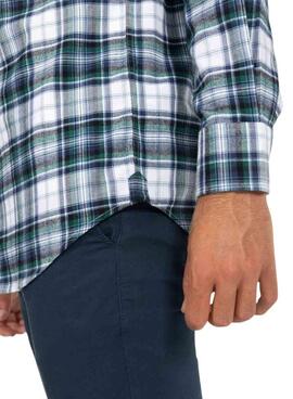 Camisa El Pulpo Danúbio xadrez azul para homem