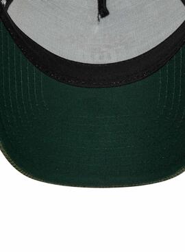 Boné New Era Cord Trucker verde para homem e mulher