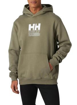 Moletom Helly Hansen Graphic Hoddie verde para homem