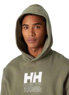 Moletom Helly Hansen Graphic Hoddie verde para homem