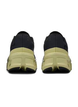 Tênis On Running Cloudmonster preto e lima para homem